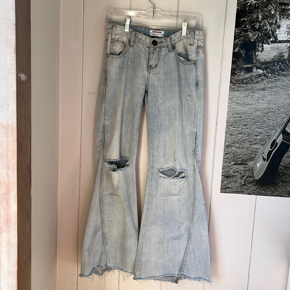 One Teaspoon Wide Flare Low Rise Jeans
